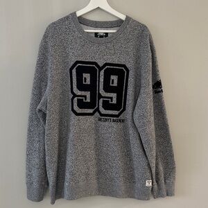 ROOTS GRETZKY’s Basement 99 Heathered Gray Men's XL Pull Over Sweater Cotton‎